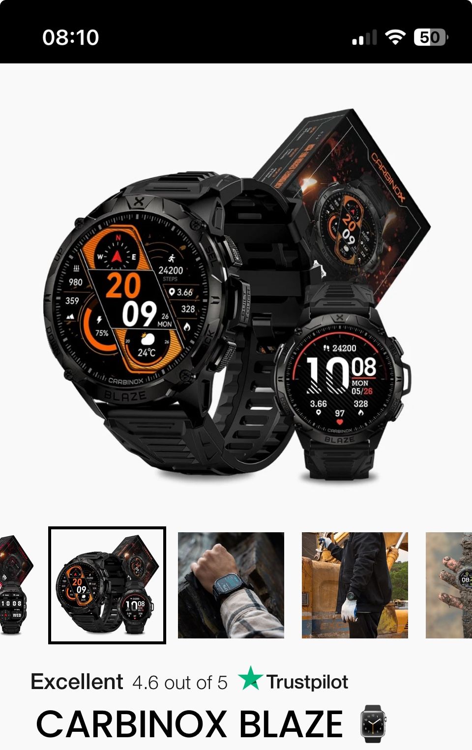 Carbinox Blaze-R smart Watch