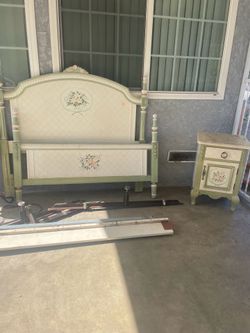 Bed frame and side drawer