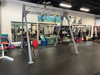 Freestanding Suspension Trainer Rig with Straps