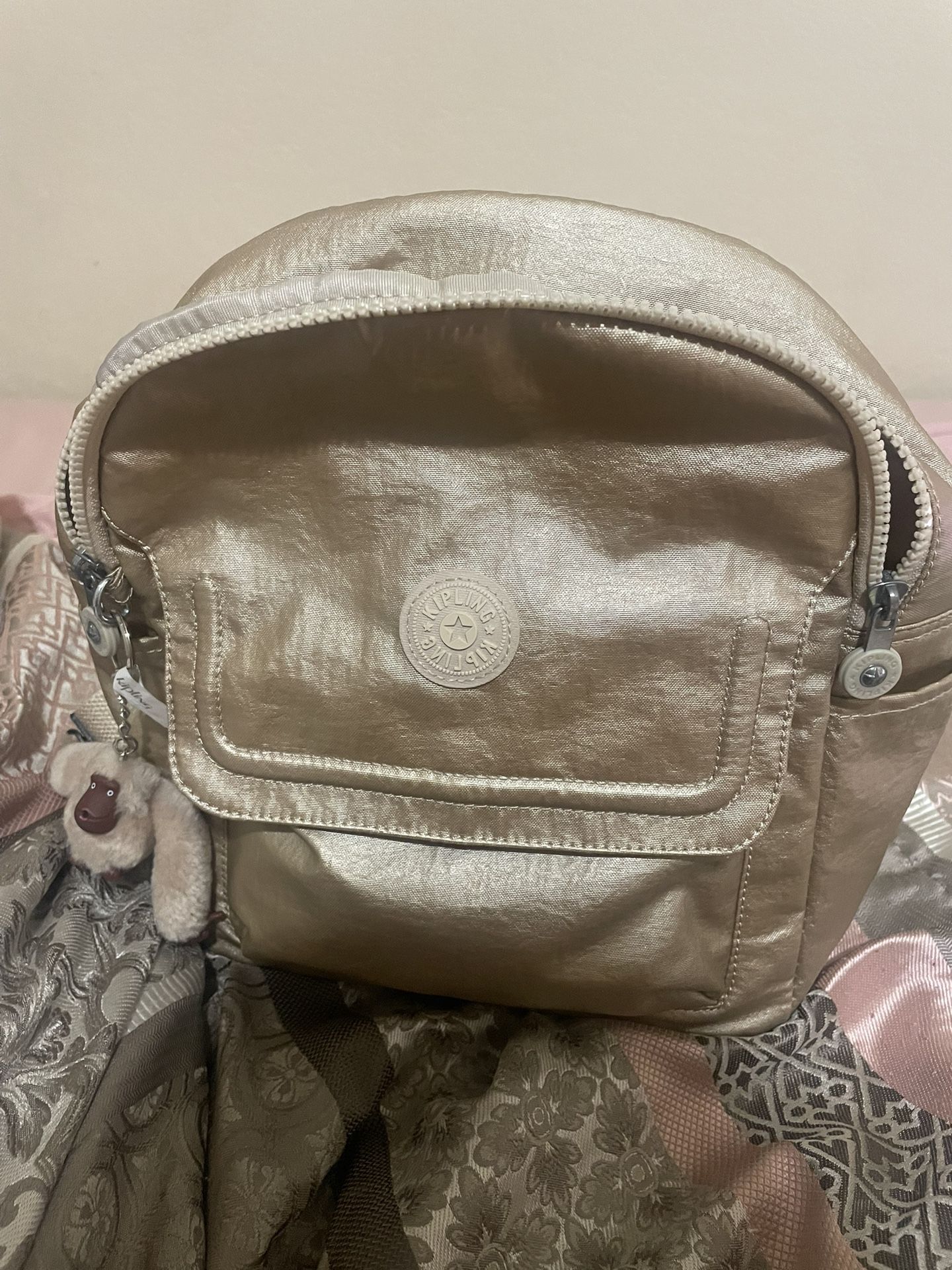 Gold Kipling Backpack 
