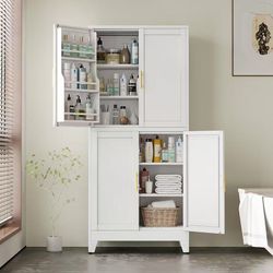 ❤️‍🔥 #D 75-inch high metal storage cabinet,