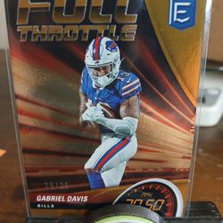 2022 Panini Donruss Elite Gabriel Davis Orange Full Throttle Card #FT18 16/25
