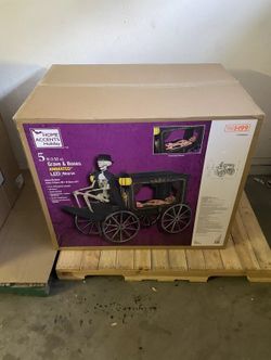 Home Depot Home Accents 5 ft. Animated LED Hearse Brand New