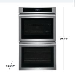 Frigidaire - 30" Double Electric Wall Oven with Fan Convection - Stainless Steel
