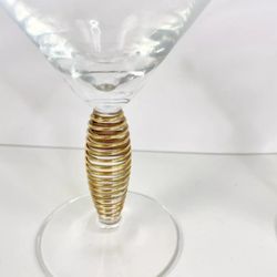 KOSTA BODA Epoque Gold Siral Stem Martini Glass
