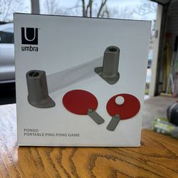 🏓NEW Umbra Pongo Portable Ping Pong Game – Modern Tabletop Set