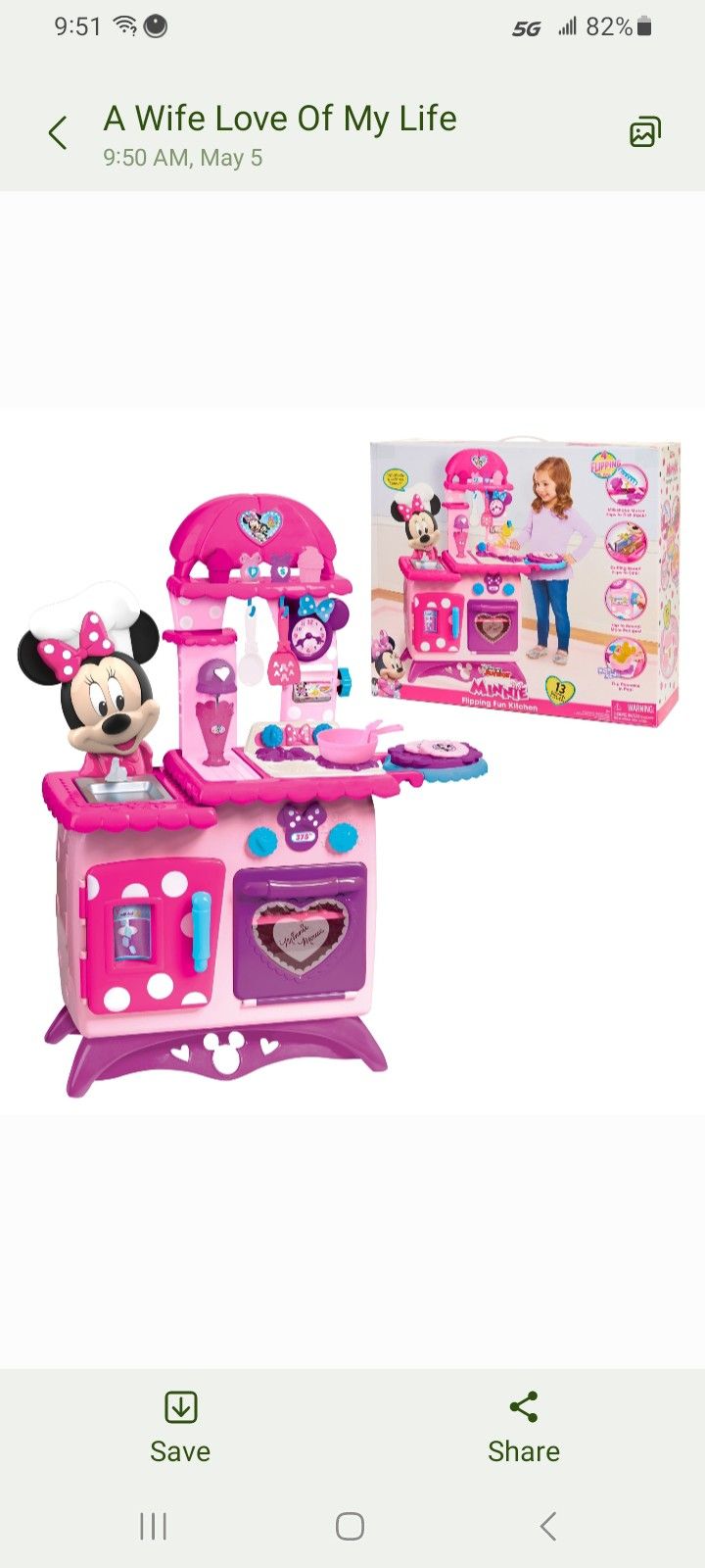 Disney Junior Minnie Mouse Flipping Fun Pretend Play Kitchen Set,