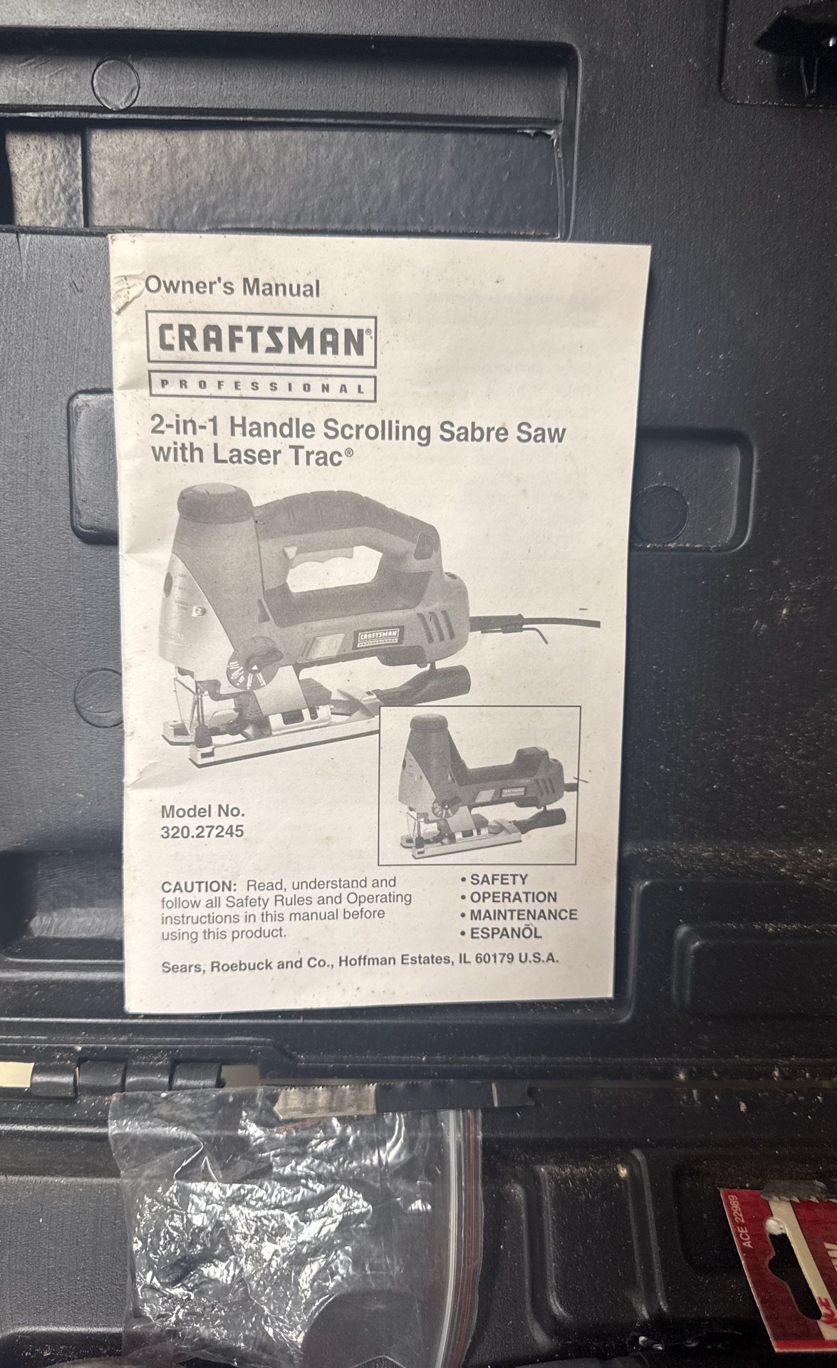 Craftsman 2-in-1 Handle Scrolling Sabre Saw With Laser Trac