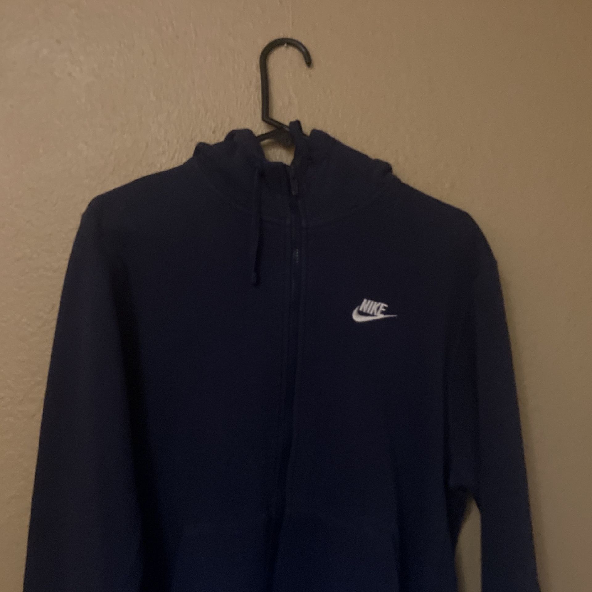 Navy Blue Nike Zip Up Hoodie