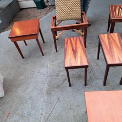 6 Handmade One Of a Kind Very Sturdy End Tables