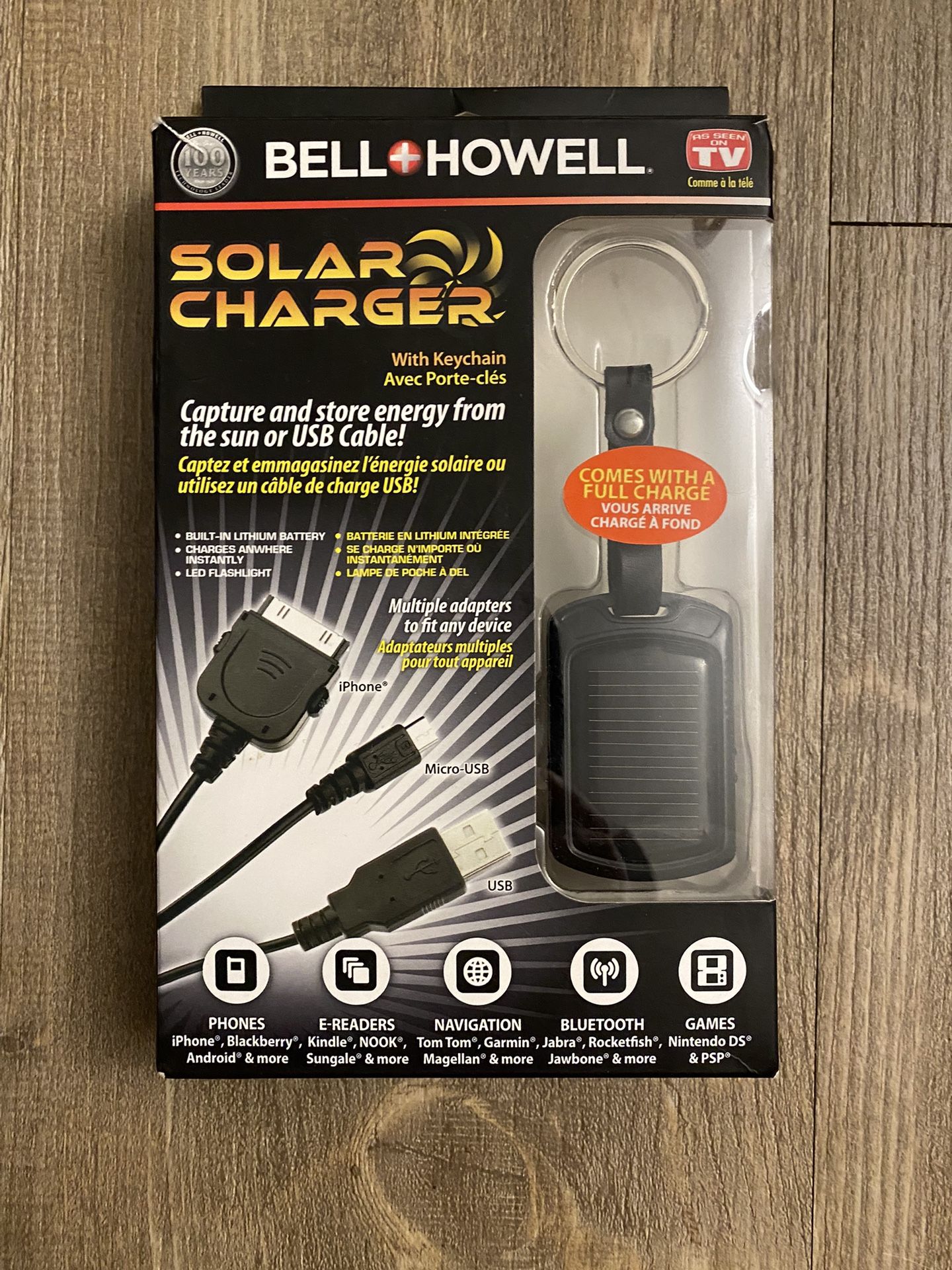 Bell & Howell Solar Charger Key Chain