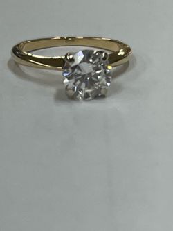 14k Gold 1.27 Carat Diamond Bridal Ring - Size 4.5