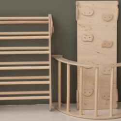 Pickler Triangle Slide Board And Rocker Climbing Set 