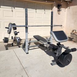 Olympic Weight Set/ Weights/Squat Rack 