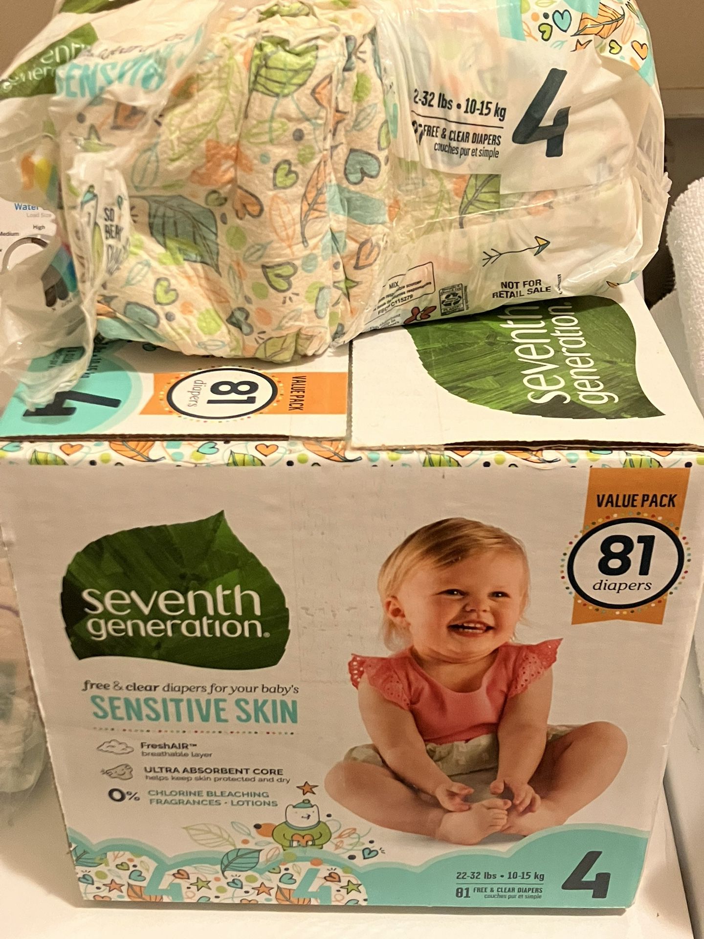 100 Diapers Seventh Generation Size 4