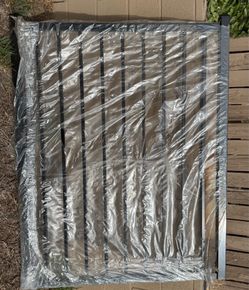 Black metal gate