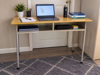 47 in Metal desk for all use. office, living room. 
Measurement 47 long x 16 wide. x 32 height.
