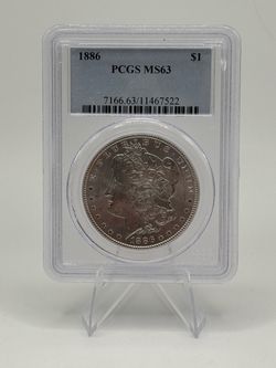 1886 Morgan Silver Dollar PCGS MS63