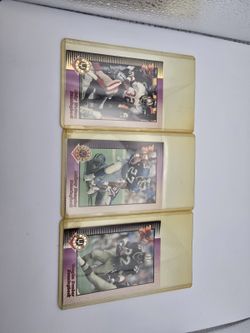 1992 Wild Card Field Force Football 3 Card Lot Watters Hampton Dunbar NFL