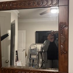 Professional Salon Station Set – Granite Top + Mirror + 2 Chairs