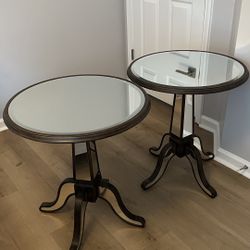 Pier One Set Of Two Mirrored side tables