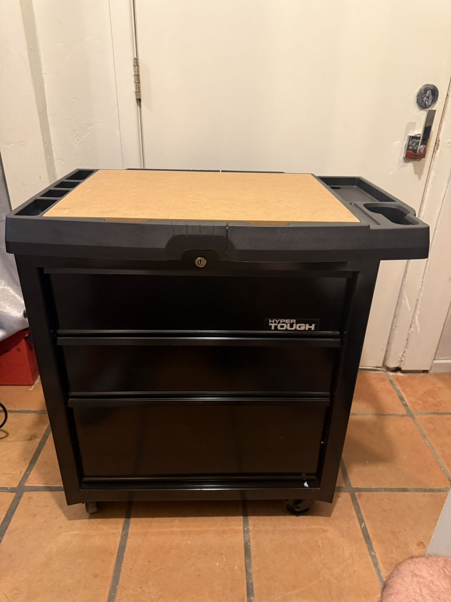 Hyper Tough 27-inch 3-Drawer Rolling Tool Cabinet, Black