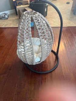 Boho Hanging Pet Bed / Egg Chair for Cat or Small Dog