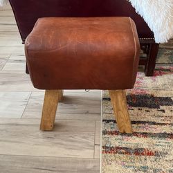 Real Leather Stool $100