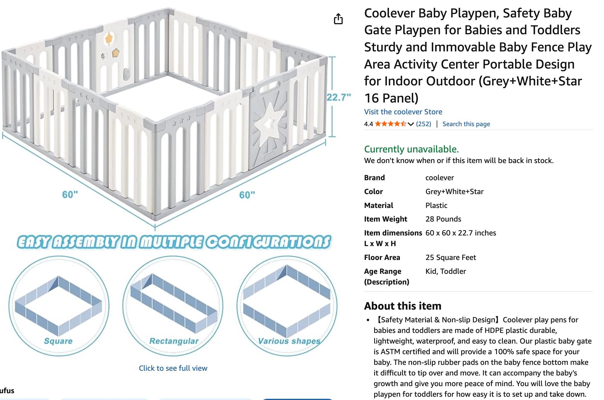 Baby Playpen/Fence