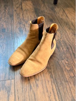 Saint Laurent Wyatt Chelsea Suede Light Brown Size 41