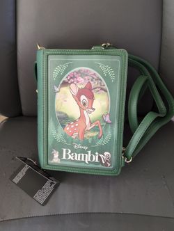 Loungefly Disney Bambi Classic Story Book Convertible Backpack Crossbody Bag NEW