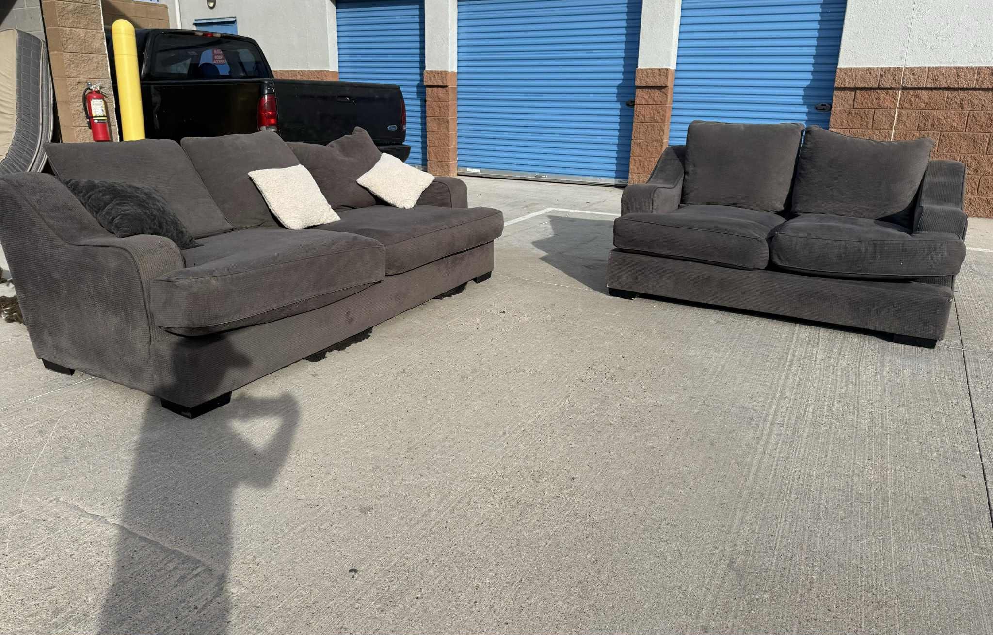 Couch And Loveseat Dark Gray