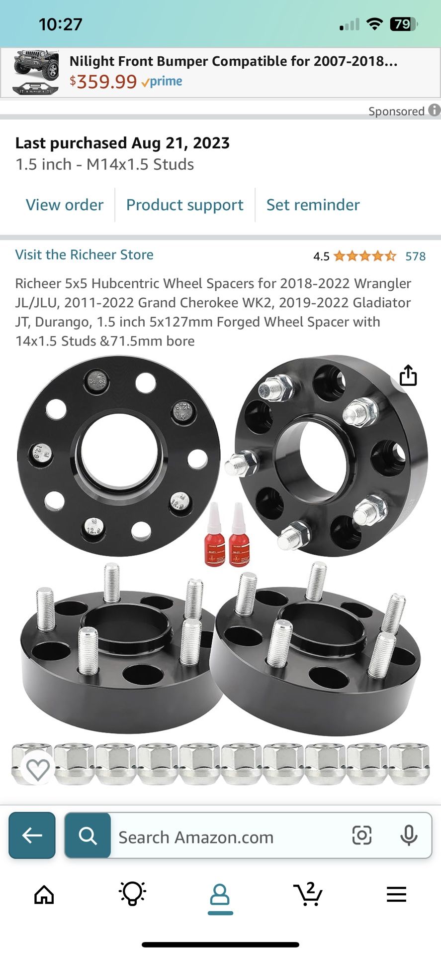 Jeep Wrangler Wheel Spacer