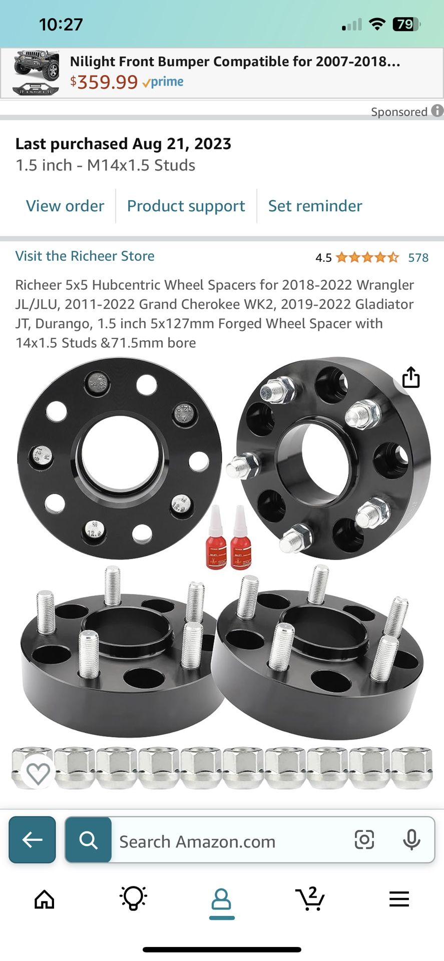 Jeep Wrangler Wheel Spacer 