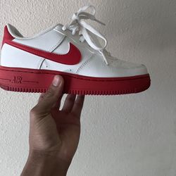 nike air force 1 low white red 4.5 youth