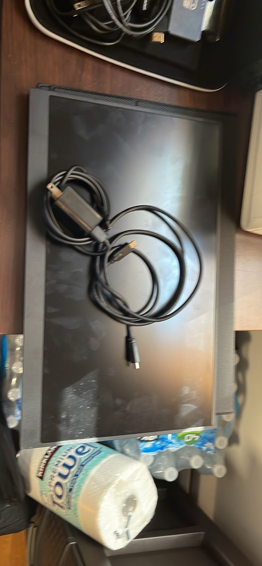 Nintendo switch oled and skullcandy headphones and a 144hz monitor
