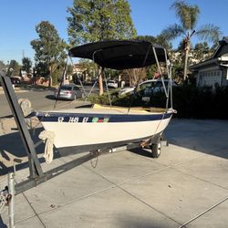14’ Boat With Trailer 