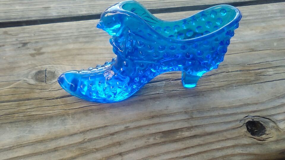 Antique pressed glass slipper