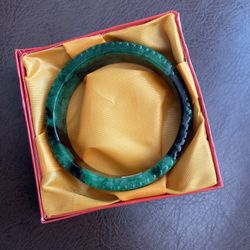 Carved Jade Bangle 63mm