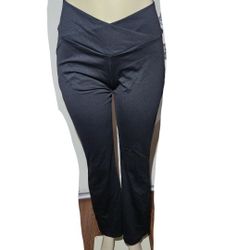 Black V-Waist Bootcut Pants