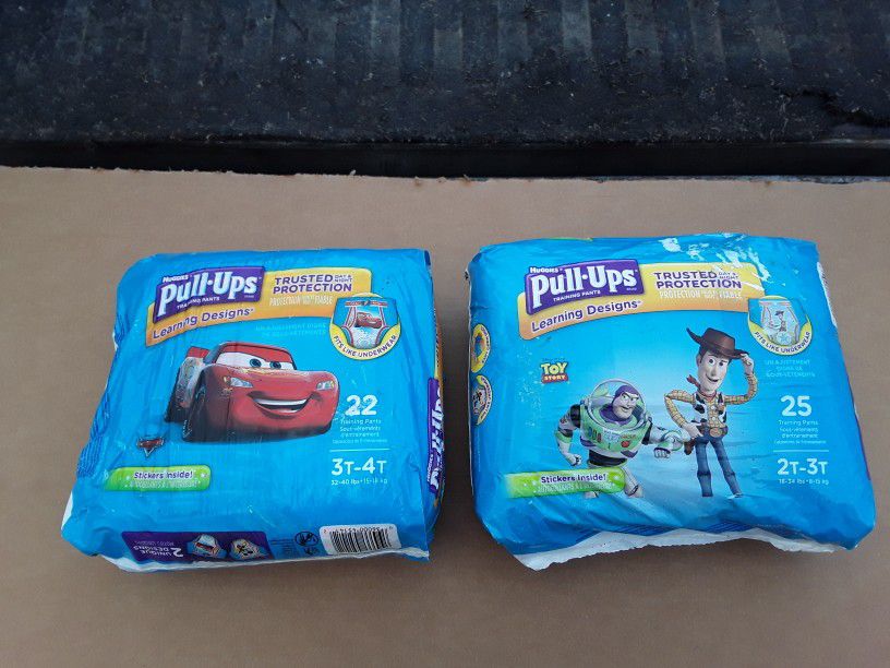 Huggies Pull Up 3T And 4T Toy Story And Cars Brand new. 