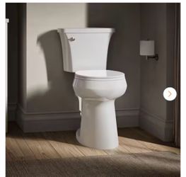 Highline Arc Extra Tall 12 in. Rough In 2-Piece 1.28 GPF Single Flush Round Toilet in White with Soft Close Seat
