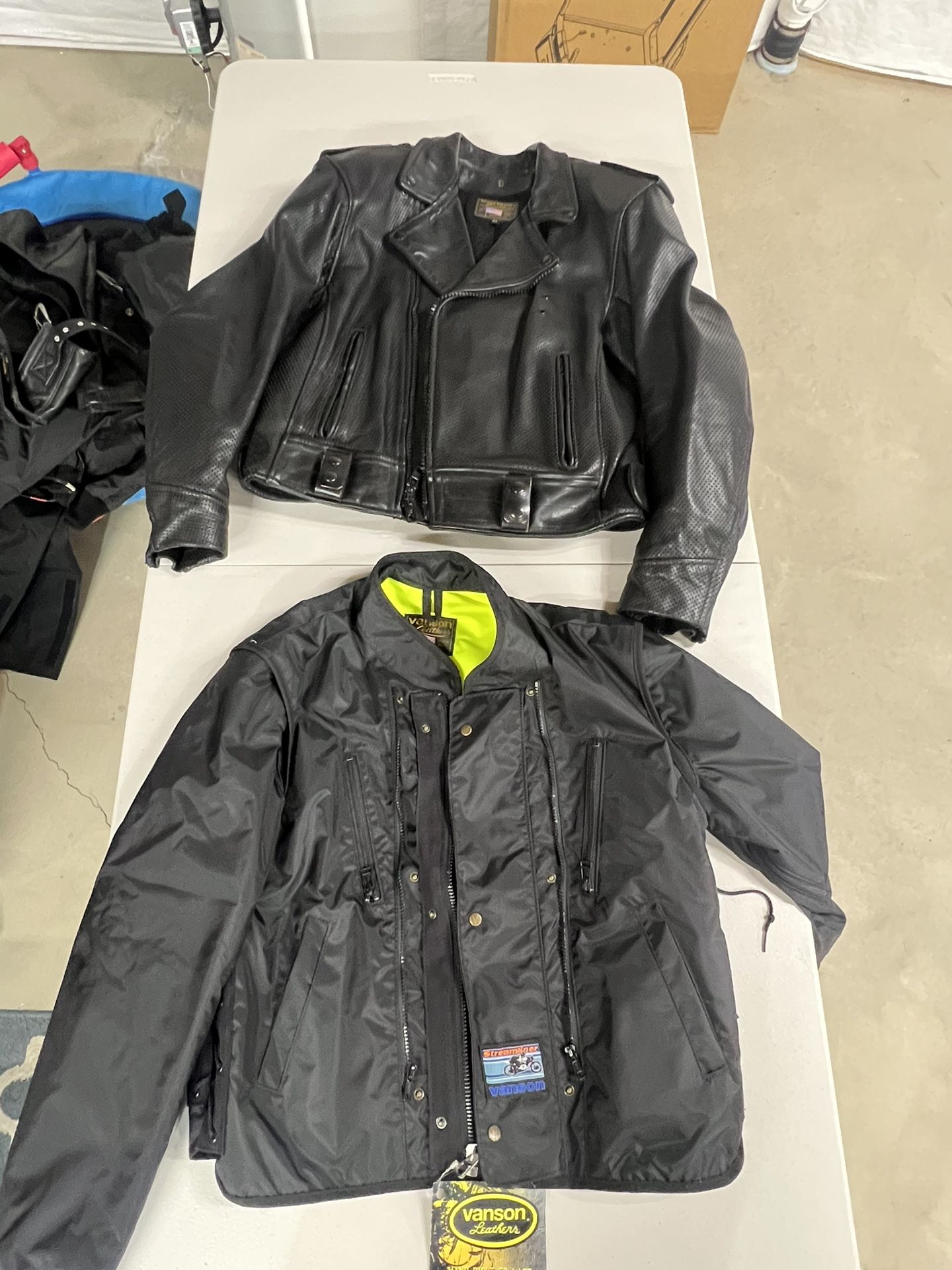 Vanson Leather Motorcycle Jacket with insert