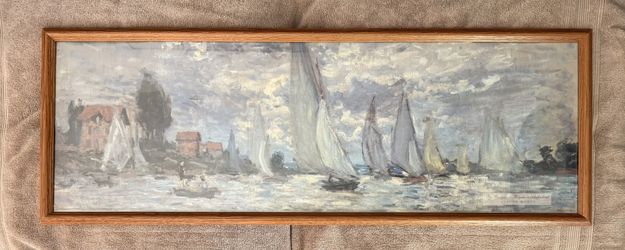 Claude Monet - Les Barques - Regales a Argenteuil - Vintage 1987 Lithograph