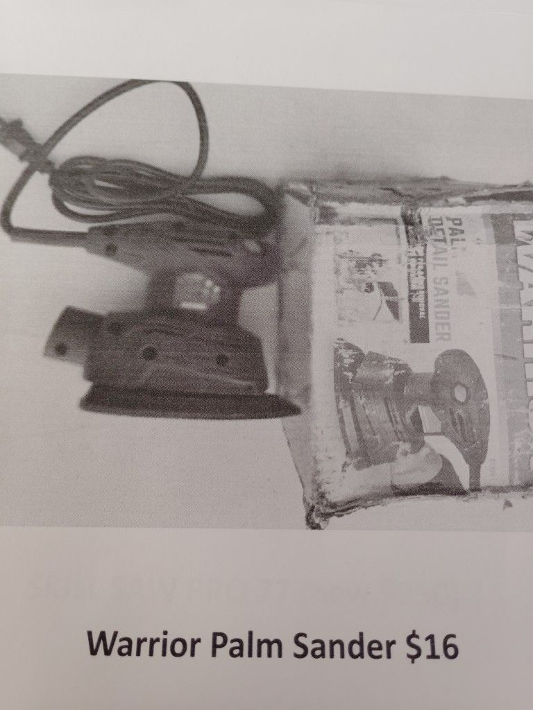 Warrior Palm Sander $16