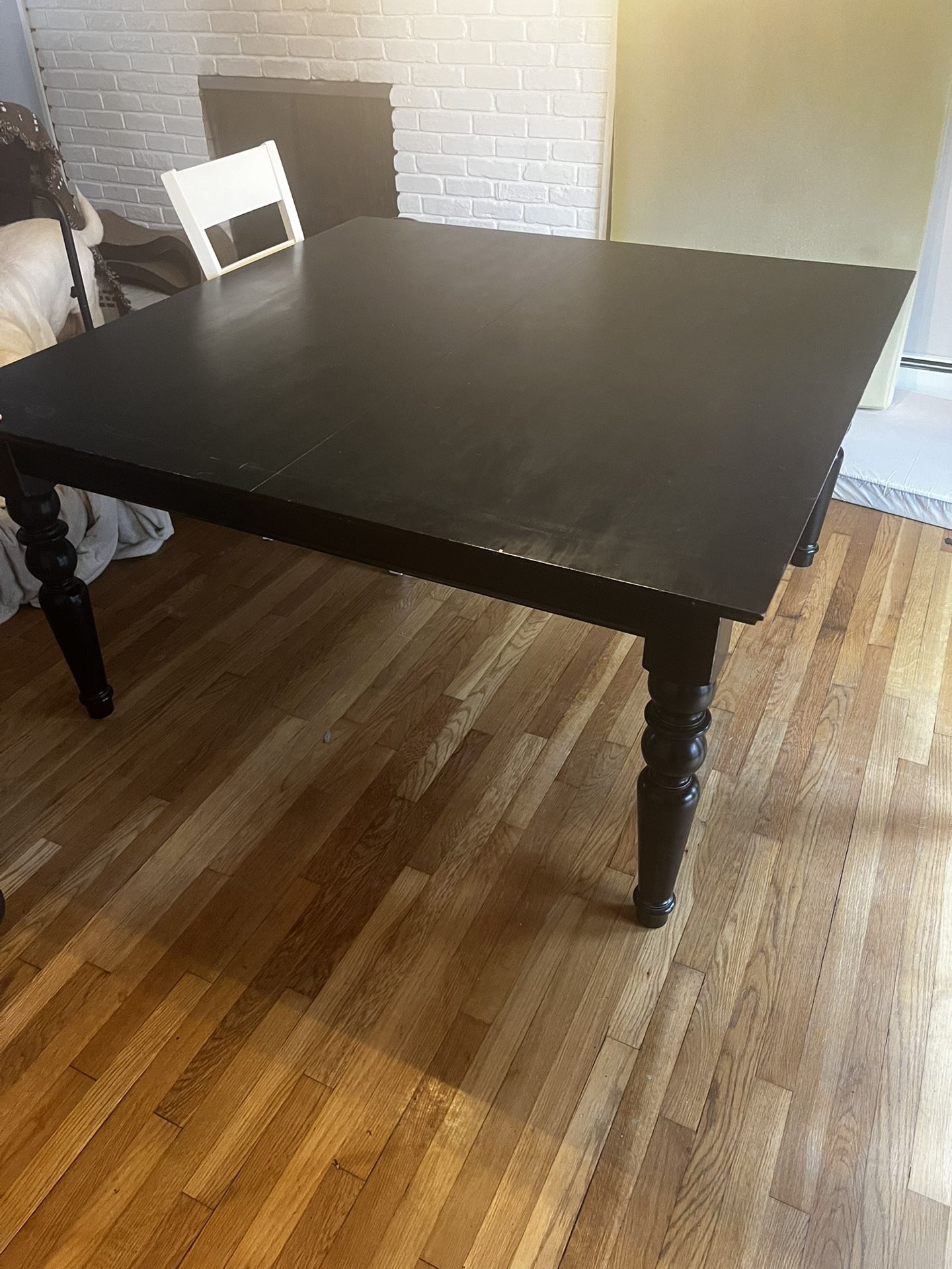 Pottery Barn Solid Wood Black Table (60x60)