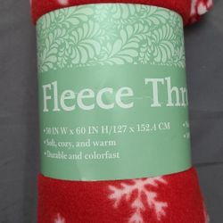 New RED FLEECE THROW BLANKET