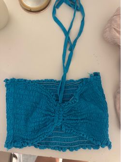 Blue  crop top