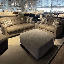 Brown Sofa And Loveseat