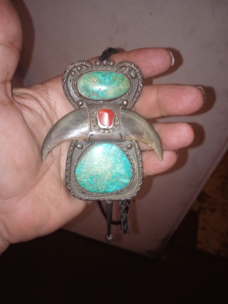 Turquoise Bolo Tie Old Pawn
